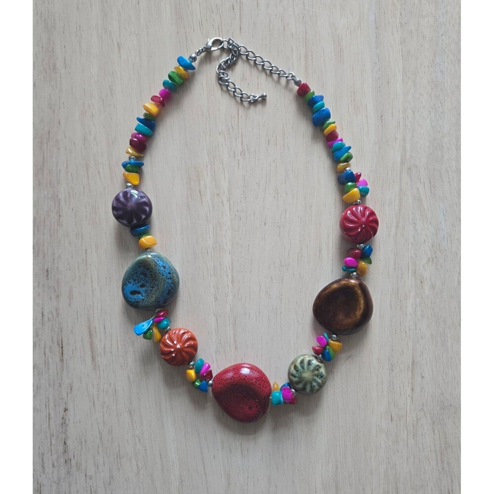 Colorful Beaded Chunky Necklace